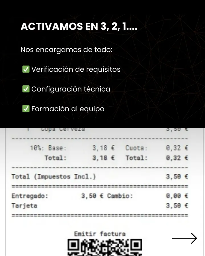 Activamos Veri*Factu en 3, 2, 1: verificación de requisitos, configuración técnica y formación al equipo