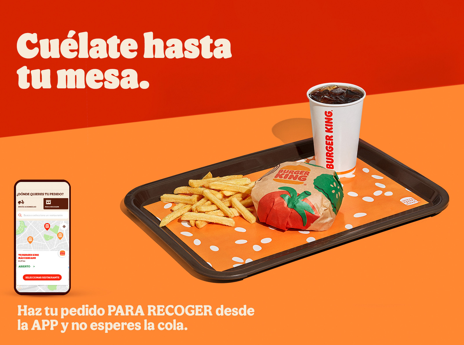 ​Burger King lanza un servicio digital que permite realizar pedidos sin hacer cola