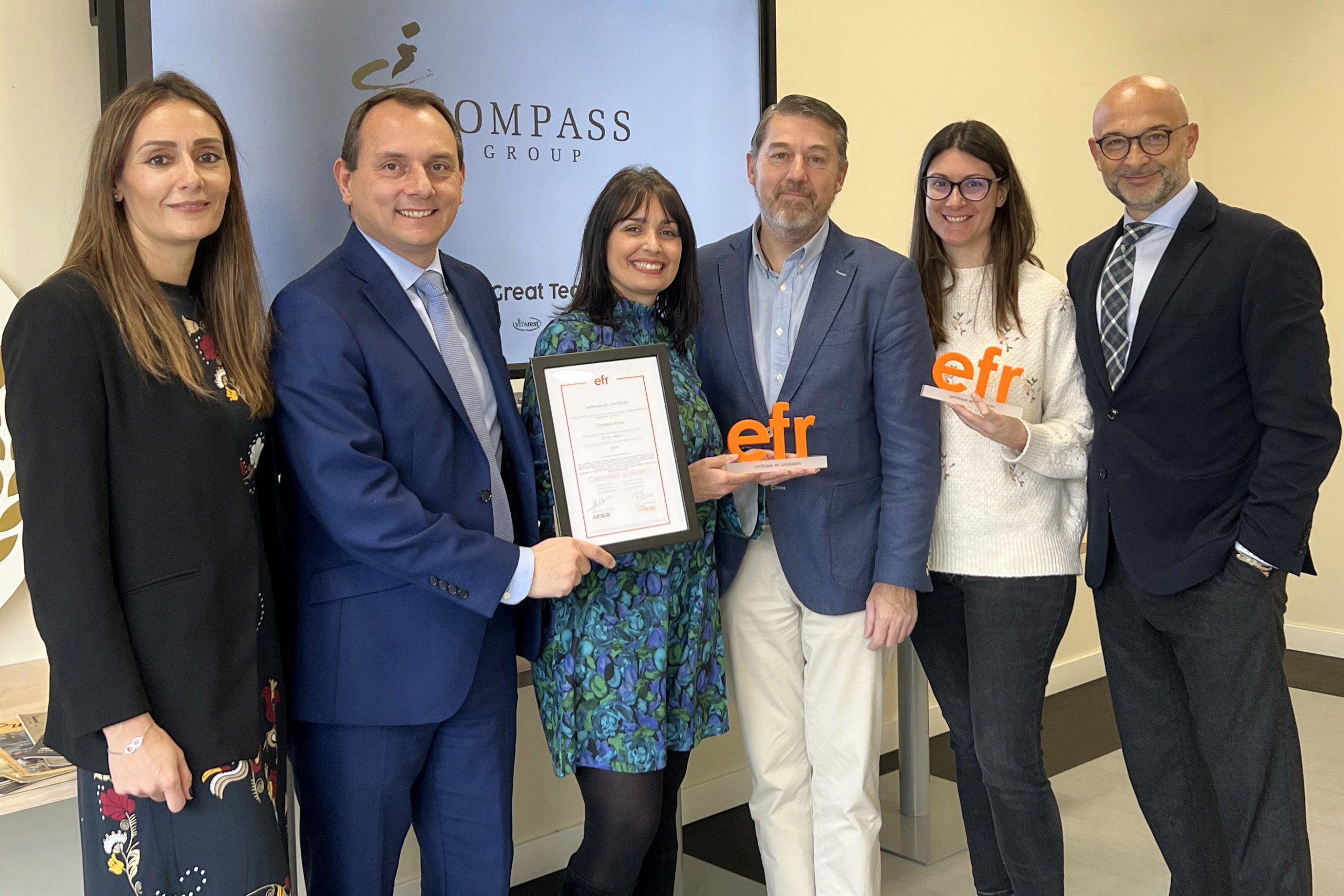 ​Compass Group España, reconocida como “Empresa Familiarmente Responsable”