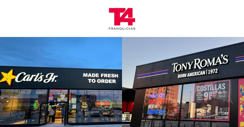 T4 Franquicias y Avanza Food se alían para impulsar Carl’s Jr. y Tony Roma’s