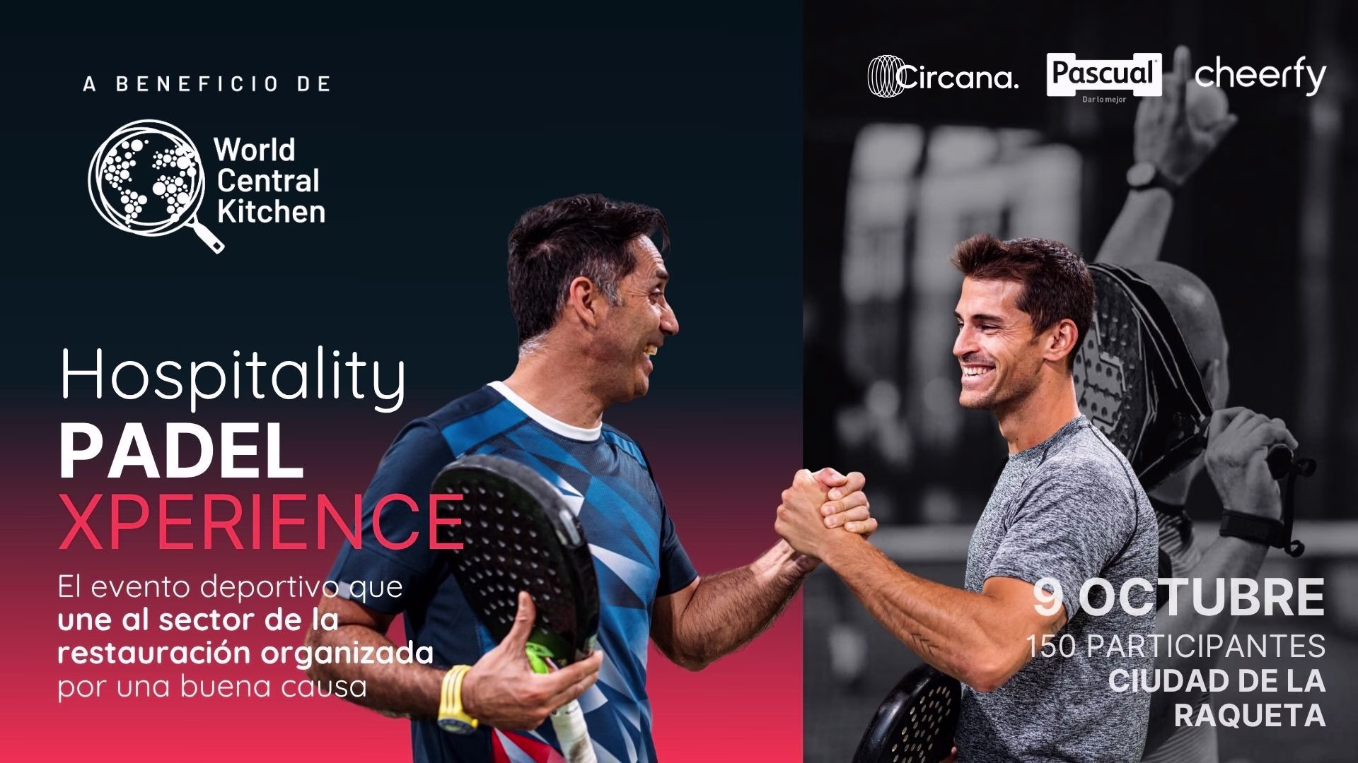 Cheerfy organiza un torneo benéfico de pádel junto con Marcas de Restauración